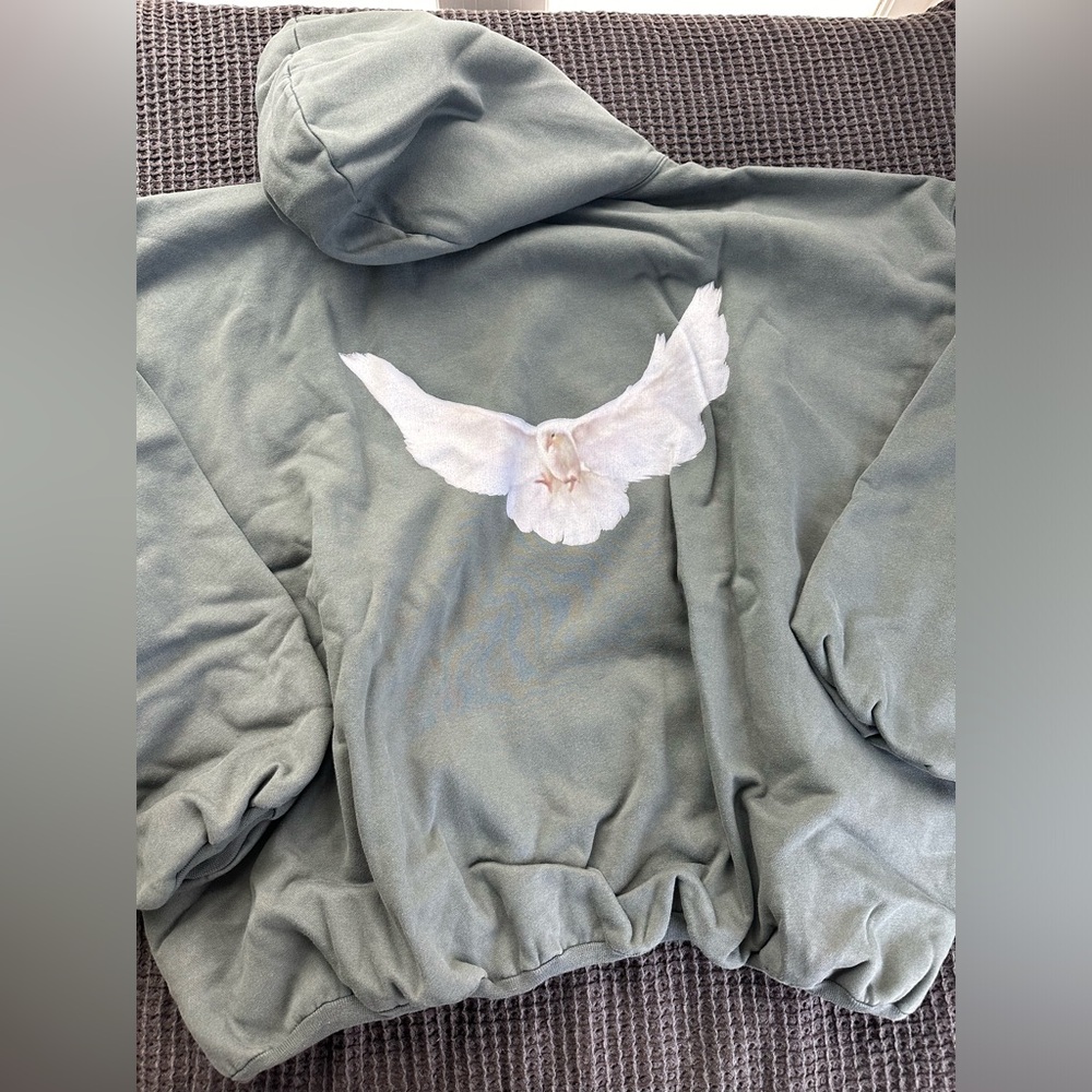 yzy gap balenciaga dove hoodie dark green large